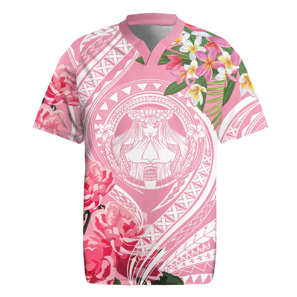 Aloha Hawaii Maui Rugby Jersey Goddess Lokelani Rose