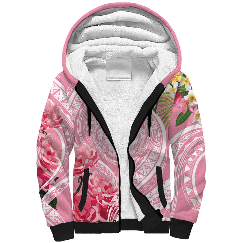 Aloha Hawaii Maui Sherpa Hoodie Goddess Lokelani Rose