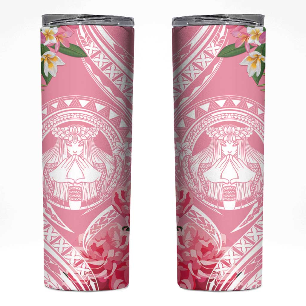 Aloha Hawaii Maui Skinny Tumbler Goddess Lokelani Rose