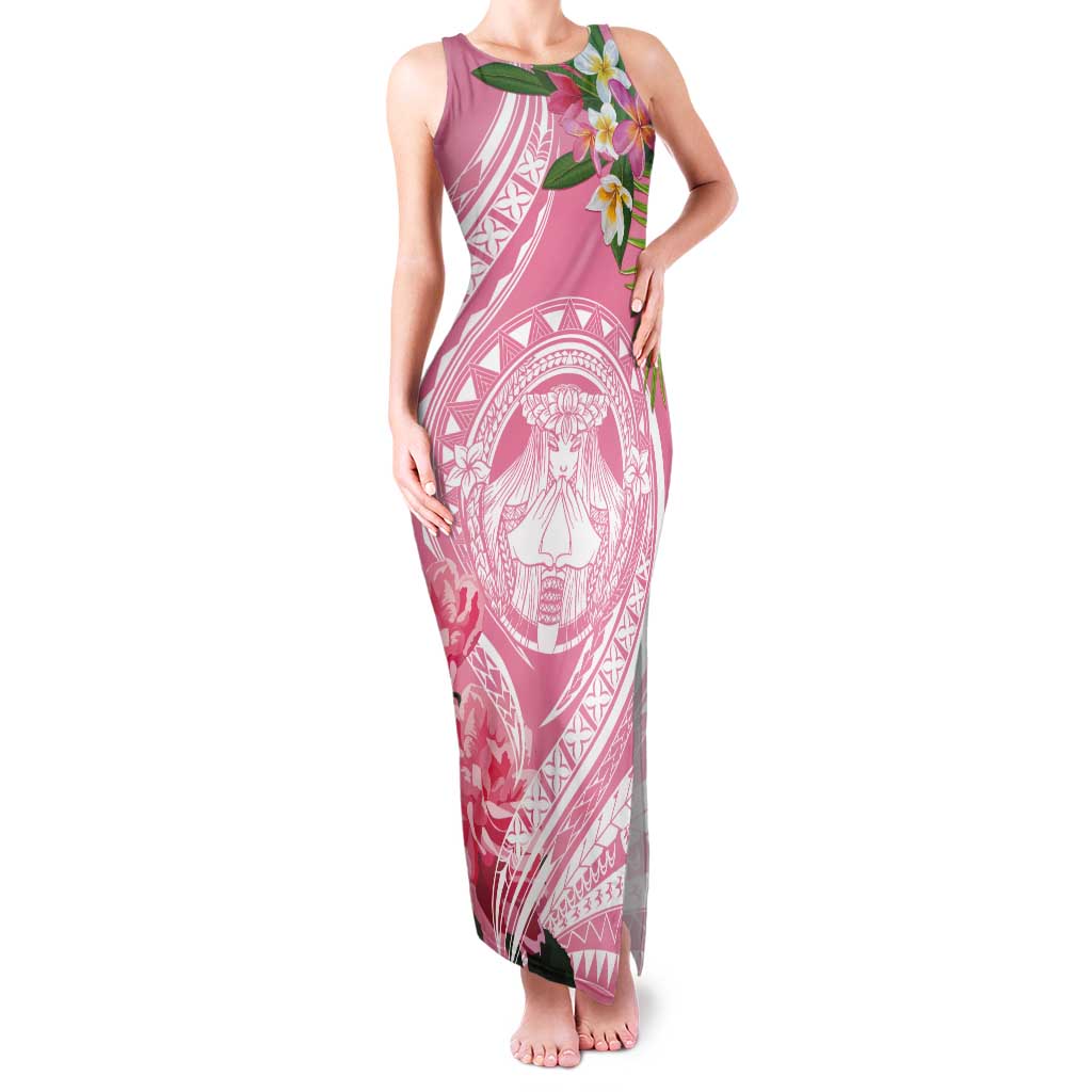 Aloha Hawaii Maui Tank Maxi Dress Goddess Lokelani Rose