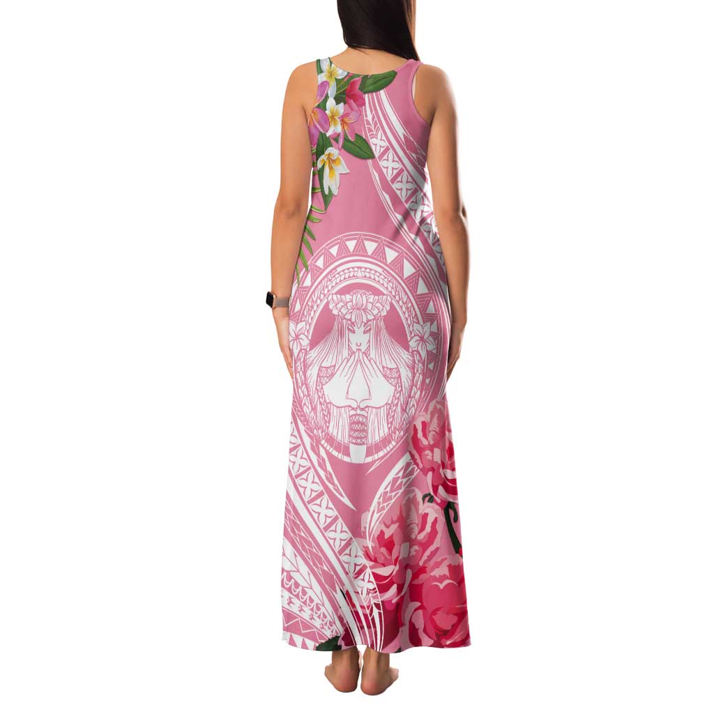 Aloha Hawaii Maui Tank Maxi Dress Goddess Lokelani Rose