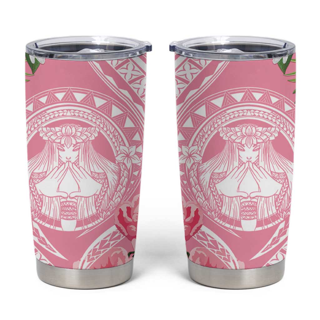 Aloha Hawaii Maui Tumbler Cup Goddess Lokelani Rose