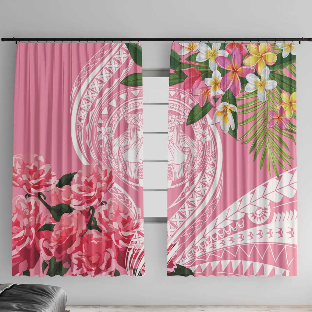 Aloha Hawaii Maui Window Curtain Goddess Lokelani Rose