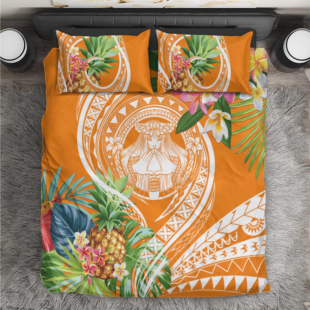 Aloha Hawaii Lanai Bedding Set Frangipani Mix Pineapple