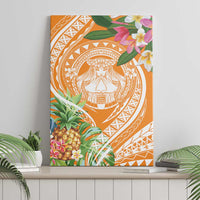 Aloha Hawaii Lanai Canvas Wall Art Frangipani Mix Pineapple