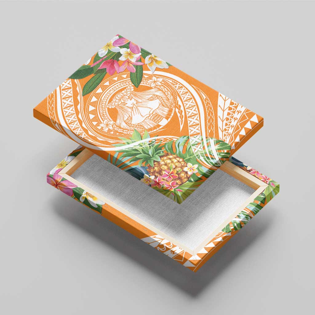 Aloha Hawaii Lanai Canvas Wall Art Frangipani Mix Pineapple