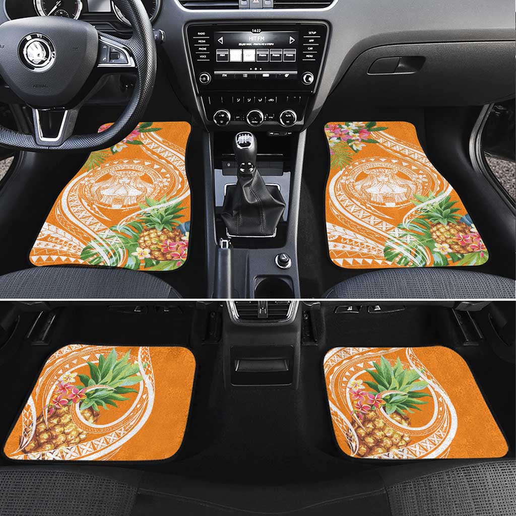 Aloha Hawaii Lanai Car Mats Frangipani Mix Pineapple