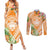 Aloha Hawaii Lanai Couples Matching Summer Maxi Dress and Long Sleeve Button Shirt Frangipani Mix Pineapple