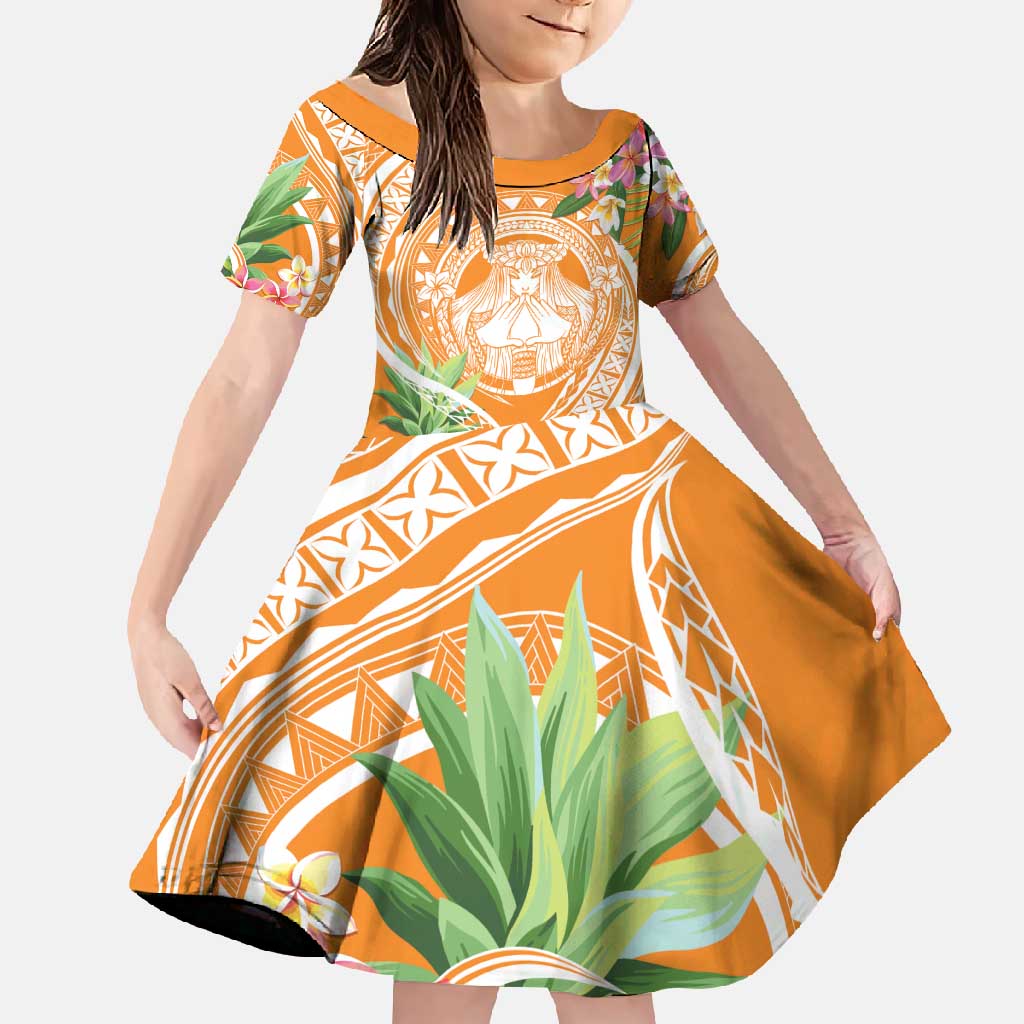 Aloha Hawaii Lanai Family Matching Tank Maxi Dress and Hawaiian Shirt Frangipani Mix Pineapple