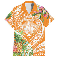 Aloha Hawaii Lanai Family Matching Tank Maxi Dress and Hawaiian Shirt Frangipani Mix Pineapple