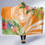 Aloha Hawaii Lanai Hooded Blanket Frangipani Mix Pineapple