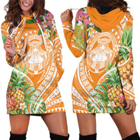 Aloha Hawaii Lanai Hoodie Dress Frangipani Mix Pineapple