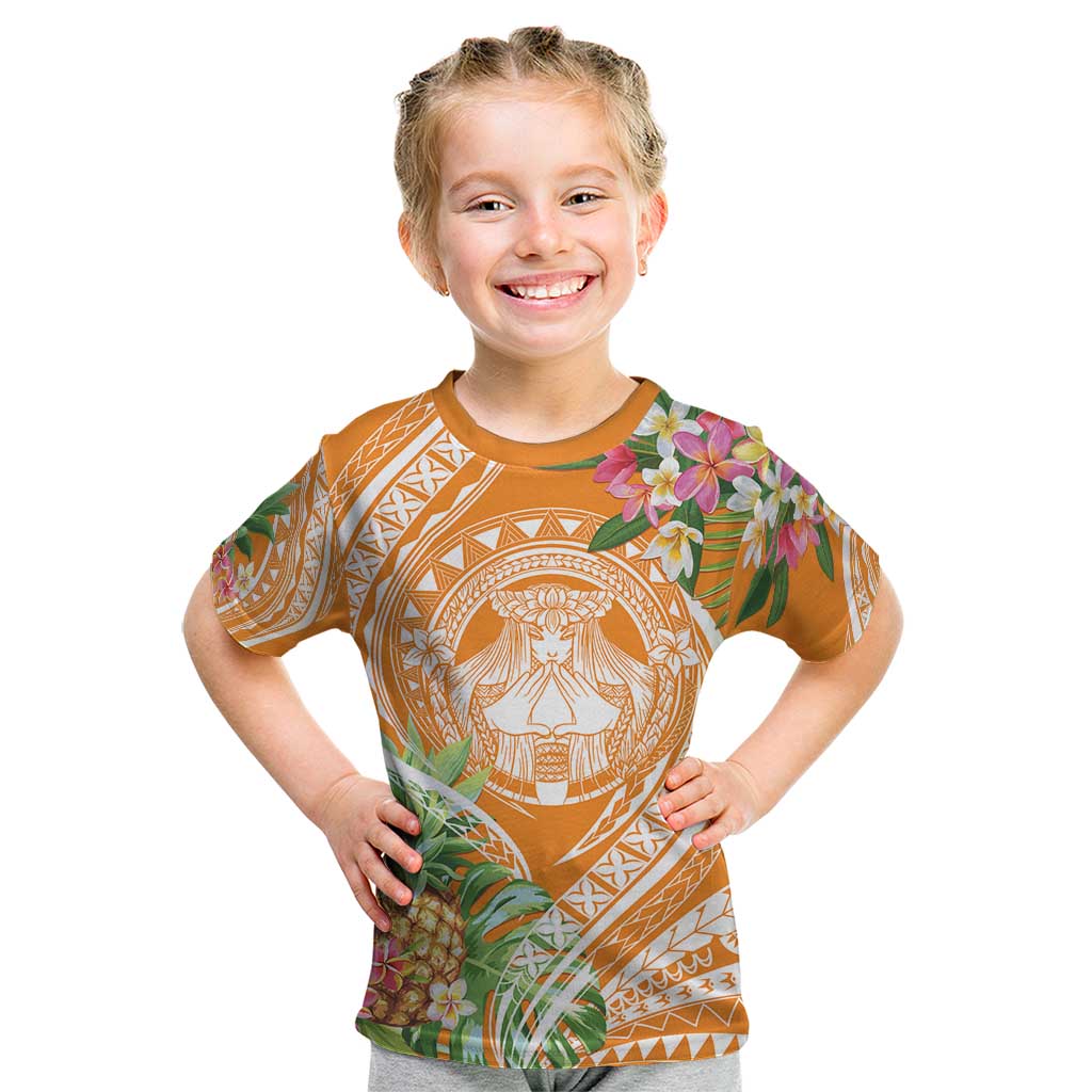 Aloha Hawaii Lanai Kid T Shirt Frangipani Mix Pineapple