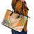 Aloha Hawaii Lanai Leather Tote Bag Frangipani Mix Pineapple