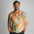 Aloha Hawaii Lanai Long Sleeve Polo Shirt Frangipani Mix Pineapple