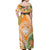 Aloha Hawaii Lanai Off Shoulder Maxi Dress Frangipani Mix Pineapple