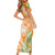 Aloha Hawaii Lanai Short Sleeve Bodycon Dress Frangipani Mix Pineapple