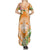 Aloha Hawaii Lanai Summer Maxi Dress Frangipani Mix Pineapple