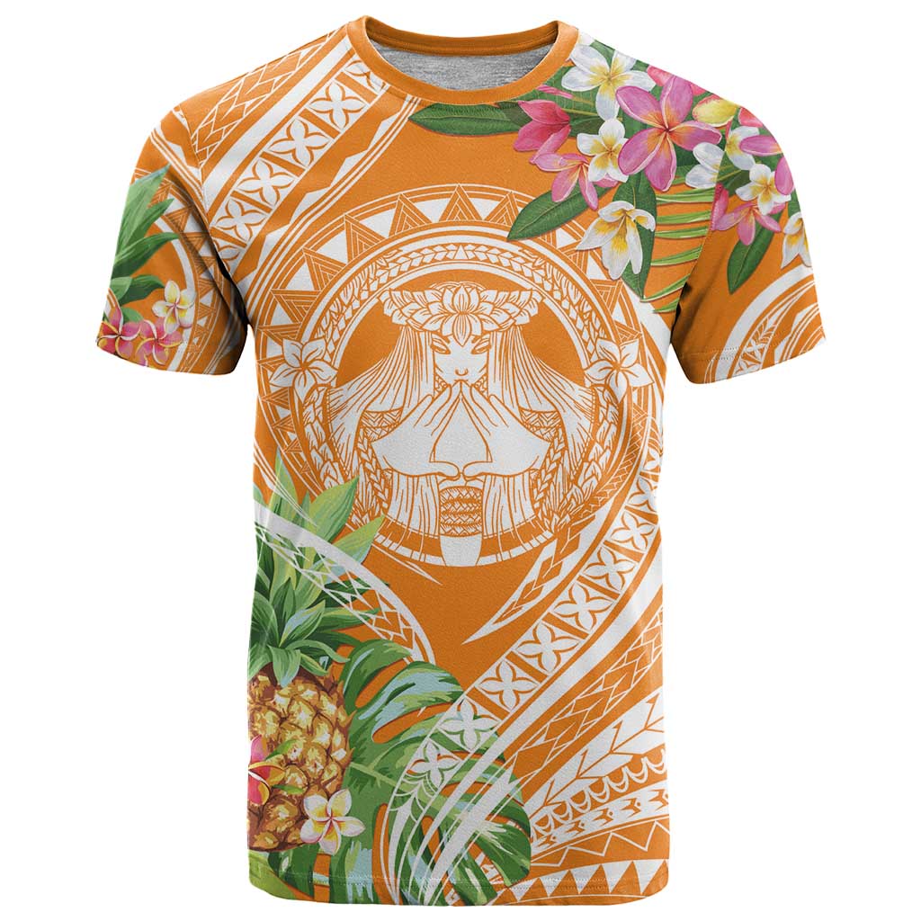 Aloha Hawaii Lanai T Shirt Frangipani Mix Pineapple