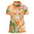 Aloha Hawaii Lanai Women Polo Shirt Frangipani Mix Pineapple