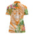 Aloha Hawaii Lanai Women Polo Shirt Frangipani Mix Pineapple