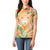 Aloha Hawaii Lanai Women Polo Shirt Frangipani Mix Pineapple