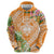 Aloha Hawaii Lanai Zip Hoodie Frangipani Mix Pineapple