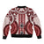 Bula Fiji Vintage Bomber Jacket Scarlet Masi Motifs