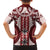 Bula Fiji Vintage Family Matching Off The Shoulder Long Sleeve Dress and Hawaiian Shirt Scarlet Masi Motifs