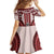 Bula Fiji Vintage Family Matching Off The Shoulder Long Sleeve Dress and Hawaiian Shirt Scarlet Masi Motifs