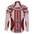 Bula Fiji Vintage Family Matching Short Sleeve Bodycon Dress and Hawaiian Shirt Scarlet Masi Motifs