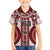 Bula Fiji Vintage Family Matching Short Sleeve Bodycon Dress and Hawaiian Shirt Scarlet Masi Motifs