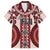 Bula Fiji Vintage Family Matching Tank Maxi Dress and Hawaiian Shirt Scarlet Masi Motifs