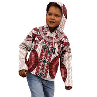 Bula Fiji Vintage Kid Hoodie Scarlet Masi Motifs