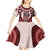 Bula Fiji Vintage Kid Short Sleeve Dress Scarlet Masi Motifs