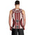 Bula Fiji Vintage Men Tank Top Scarlet Masi Motifs