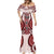 Bula Fiji Vintage Mermaid Dress Scarlet Masi Motifs