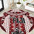 Bula Fiji Vintage Round Carpet Scarlet Masi Motifs