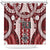 Bula Fiji Vintage Shower Curtain Scarlet Masi Motifs