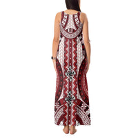 Bula Fiji Vintage Tank Maxi Dress Scarlet Masi Motifs