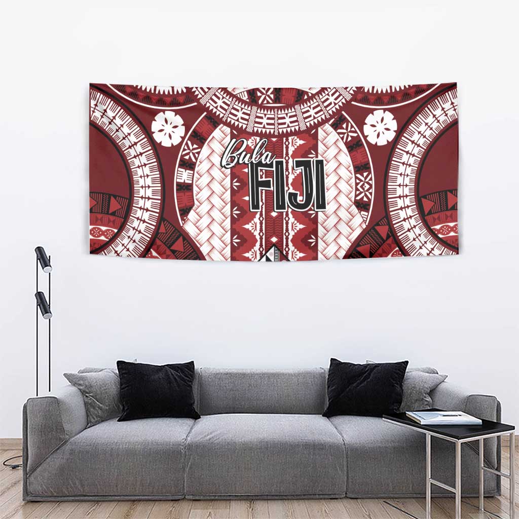 Bula Fiji Vintage Tapestry Scarlet Masi Motifs