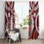 Bula Fiji Vintage Window Curtain Scarlet Masi Motifs
