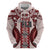 Bula Fiji Vintage Zip Hoodie Scarlet Masi Motifs