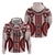 Bula Fiji Vintage Zip Hoodie Scarlet Masi Motifs