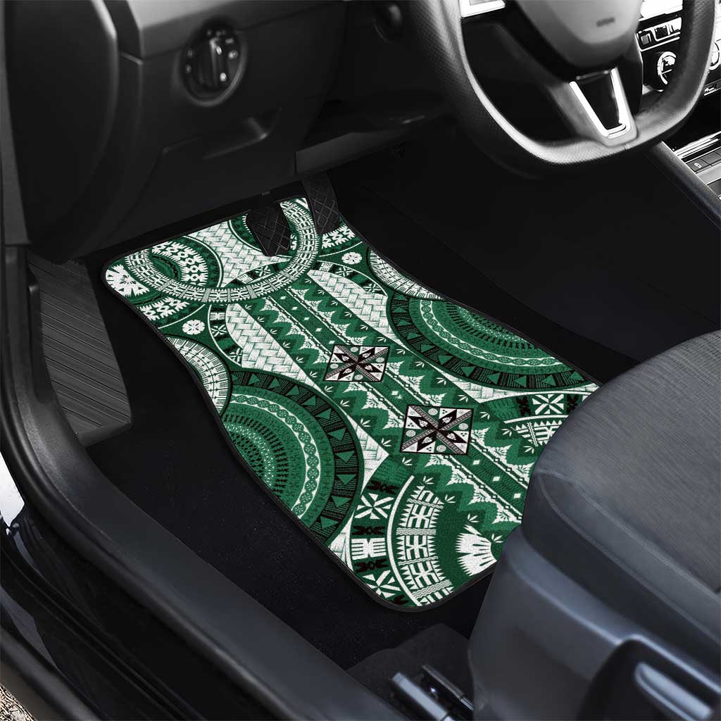 Bula Fiji Vintage Car Mats Phthalo Green Masi Motifs