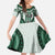 Bula Fiji Vintage Family Matching Short Sleeve Bodycon Dress and Hawaiian Shirt Phthalo Green Masi Motifs
