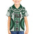 Bula Fiji Vintage Family Matching Tank Maxi Dress and Hawaiian Shirt Phthalo Green Masi Motifs