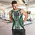Bula Fiji Vintage Men Tank Top Phthalo Green Masi Motifs