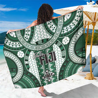 Bula Fiji Vintage Sarong Phthalo Green Masi Motifs