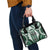 Bula Fiji Vintage Shoulder Handbag Phthalo Green Masi Motifs